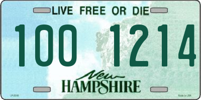 NH license plate 1001214
