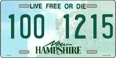 NH license plate 1001215