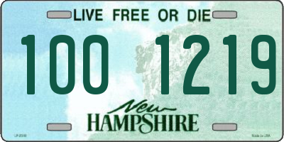 NH license plate 1001219