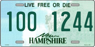 NH license plate 1001244