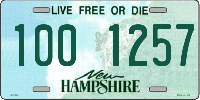 NH license plate 1001257