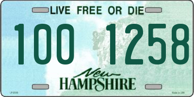 NH license plate 1001258