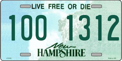 NH license plate 1001312
