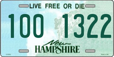 NH license plate 1001322