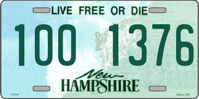 NH license plate 1001376