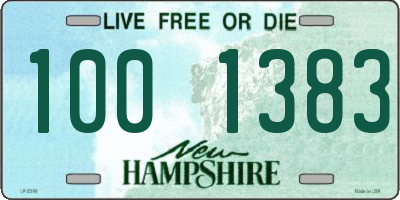 NH license plate 1001383