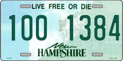 NH license plate 1001384
