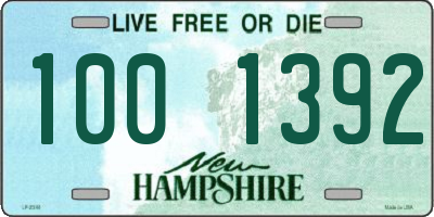 NH license plate 1001392