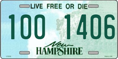 NH license plate 1001406