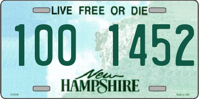 NH license plate 1001452