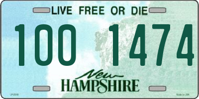 NH license plate 1001474