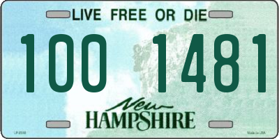 NH license plate 1001481