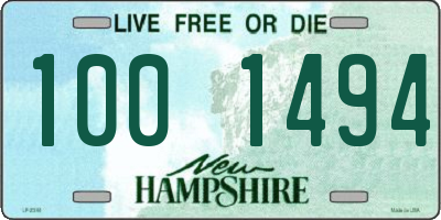 NH license plate 1001494