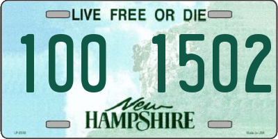 NH license plate 1001502