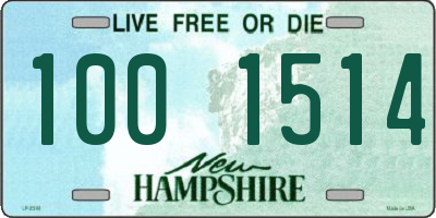 NH license plate 1001514