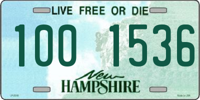 NH license plate 1001536