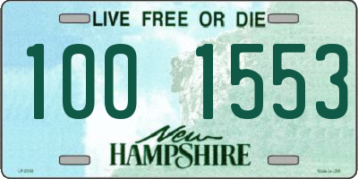 NH license plate 1001553