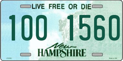 NH license plate 1001560