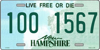 NH license plate 1001567
