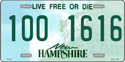 NH license plate 1001616