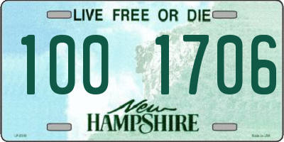 NH license plate 1001706