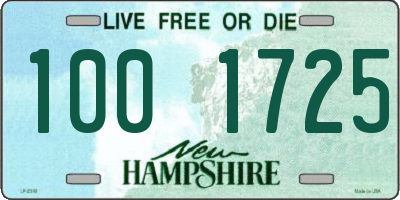 NH license plate 1001725