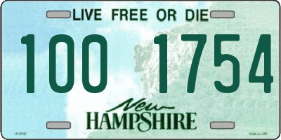 NH license plate 1001754