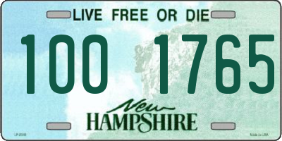NH license plate 1001765
