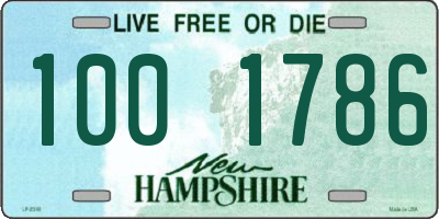 NH license plate 1001786
