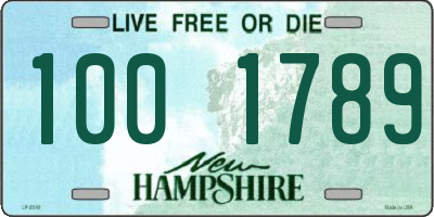 NH license plate 1001789