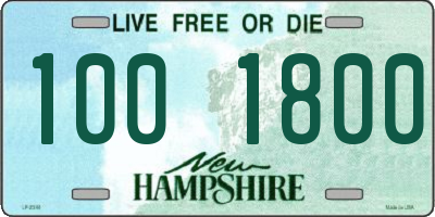 NH license plate 1001800
