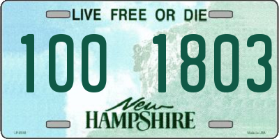 NH license plate 1001803