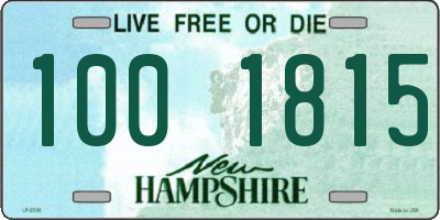 NH license plate 1001815
