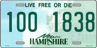 NH license plate 1001838