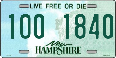 NH license plate 1001840