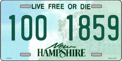 NH license plate 1001859