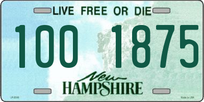 NH license plate 1001875