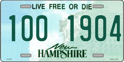 NH license plate 1001904