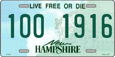 NH license plate 1001916
