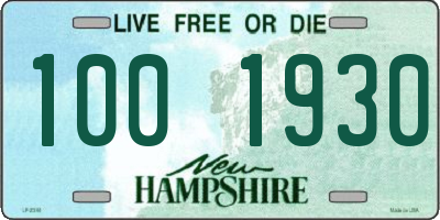 NH license plate 1001930