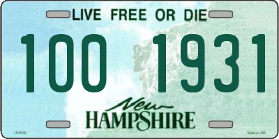 NH license plate 1001931