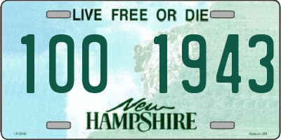 NH license plate 1001943