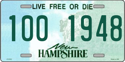 NH license plate 1001948