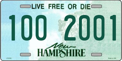 NH license plate 1002001