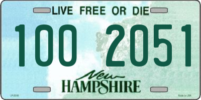 NH license plate 1002051