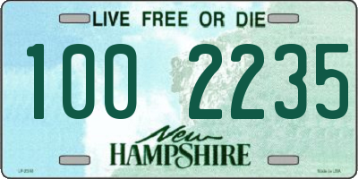 NH license plate 1002235