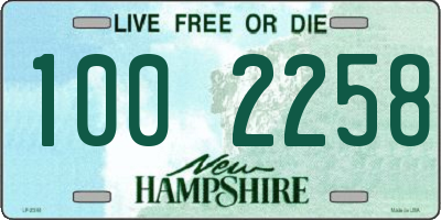 NH license plate 1002258