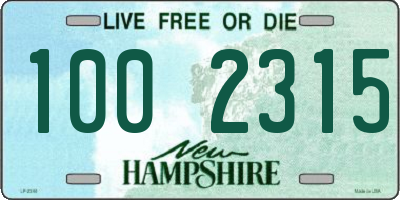 NH license plate 1002315