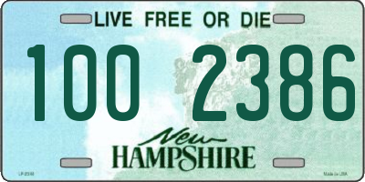NH license plate 1002386