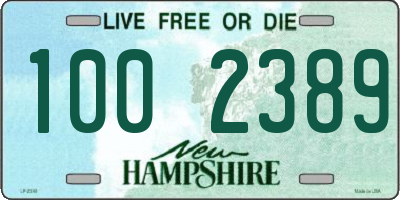 NH license plate 1002389
